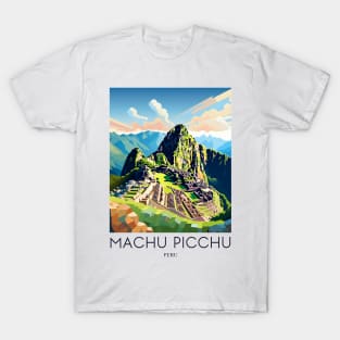 A Pop Art Travel Print of Machu Picchu - Peru T-Shirt